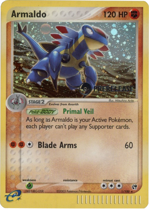 Armaldo (1/100) (Prerelease Promo) [EX: Sandstorm] | Good Games Adelaide SA