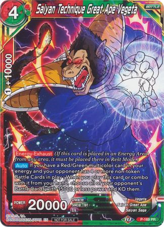 Saiyan Technique Great Ape Vegeta (P-169) [Promotion Cards] | Good Games Adelaide SA