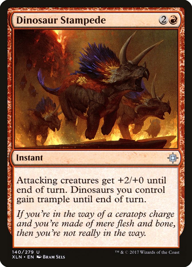Dinosaur Stampede 140 (Ixalan)  - Foil | Good Games Adelaide SA