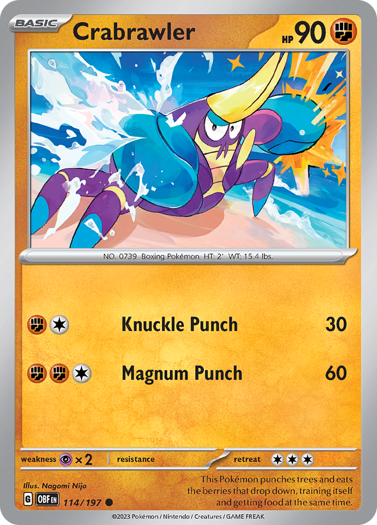 Crabrawler (114/197) [Scarlet & Violet: Obsidian Flames] | Good Games Adelaide SA