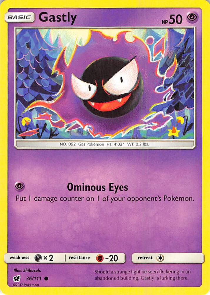 Gastly 36/111 (SM - Crimson Invasion)  | Good Games Adelaide SA