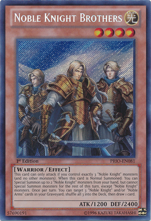 Noble Knight Brothers [PRIO-EN081] Secret Rare | Good Games Adelaide SA