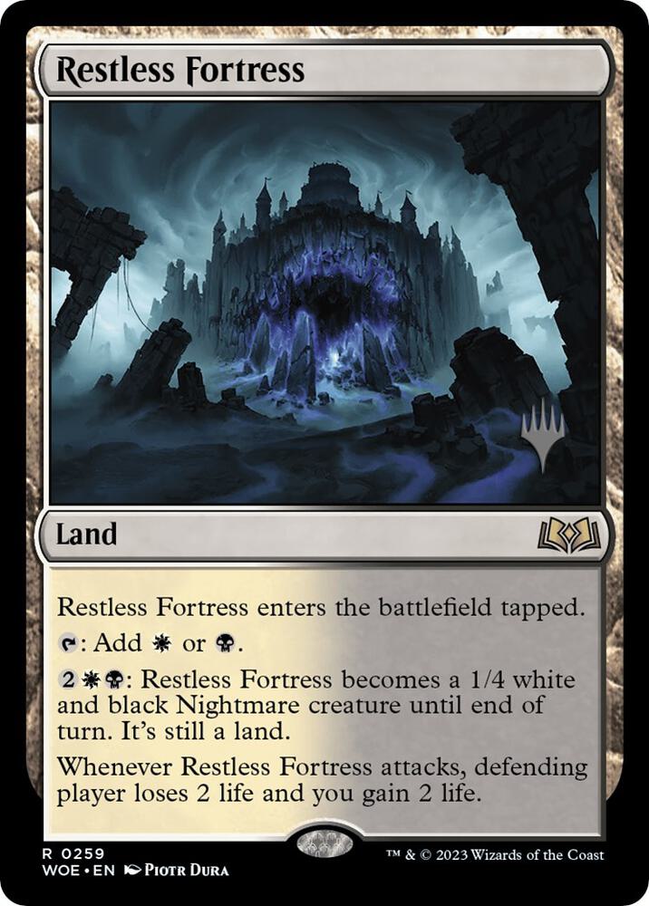 Restless Fortress 259 (Promo Pack: Wilds of Eldraine)  - Foil | Good Games Adelaide SA