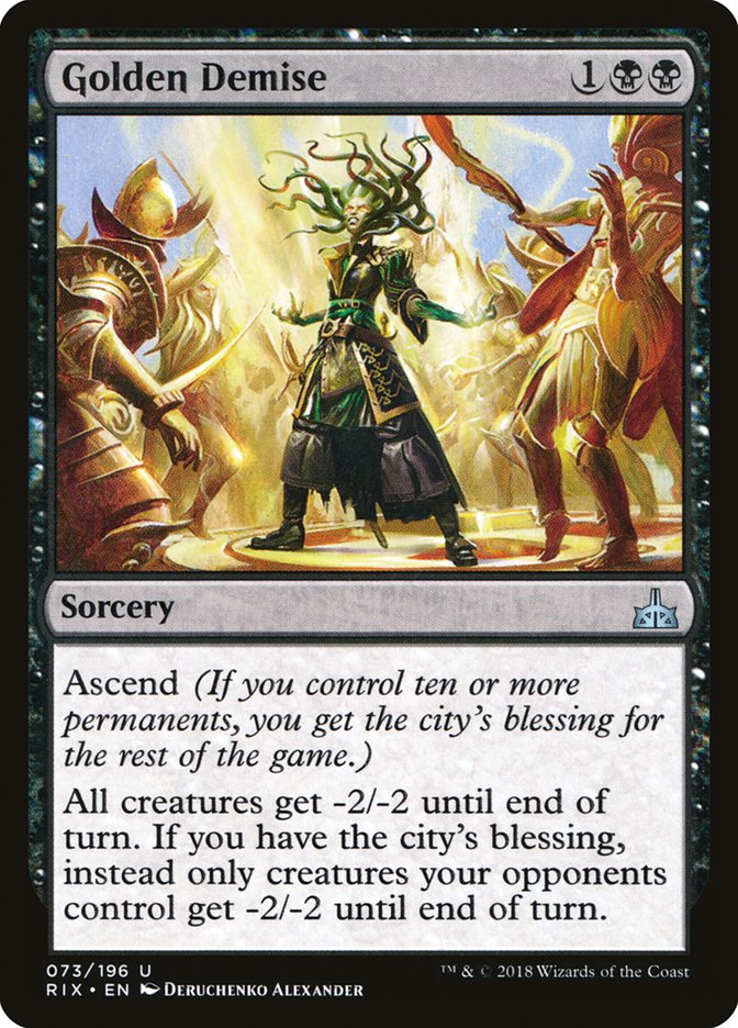 Golden Demise 73 (Rivals of Ixalan)  - Foil | Good Games Adelaide SA