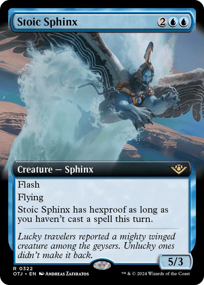 Stoic Sphinx 322/286 (Outlaws of Thunder Junction)  - Extended Art | Good Games Adelaide SA