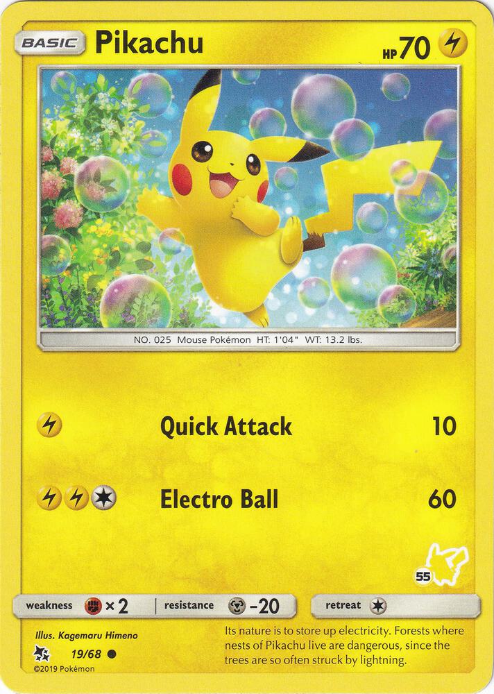 Pikachu 19 68 55 Pikachu Stamped 019/068 (Battle Academy)  | Good Games Adelaide SA