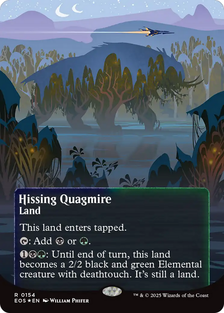 Hissing Quagmire (0154) (Borderless) (Galaxy Foil) [Edge of Eternities: Stellar Sights] | Good Games Adelaide SA