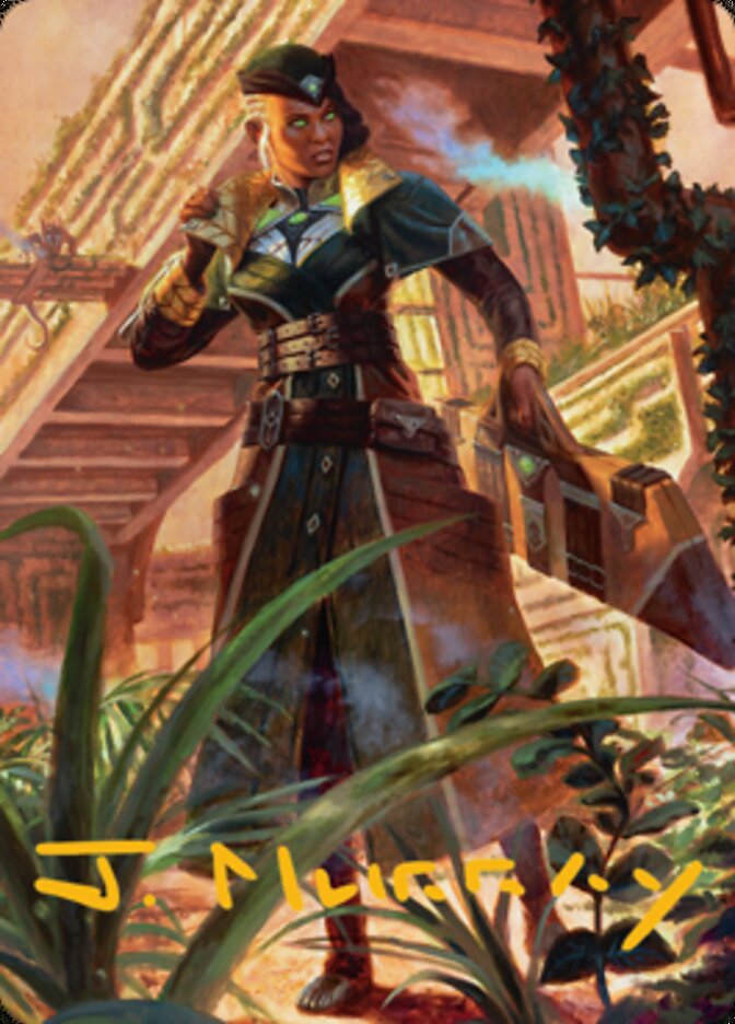 Vivien on the Hunt Art Card (Gold-Stamped Signature) [Streets of New Capenna Art Series] | Good Games Adelaide SA