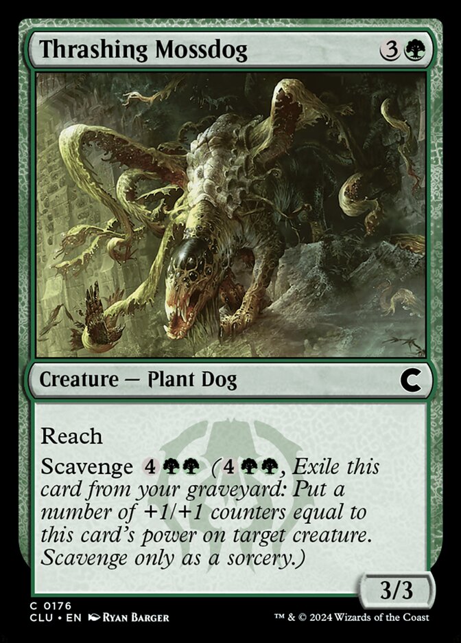 Thrashing Mossdog 176 (Ravnica: Clue Edition)  | Good Games Adelaide SA