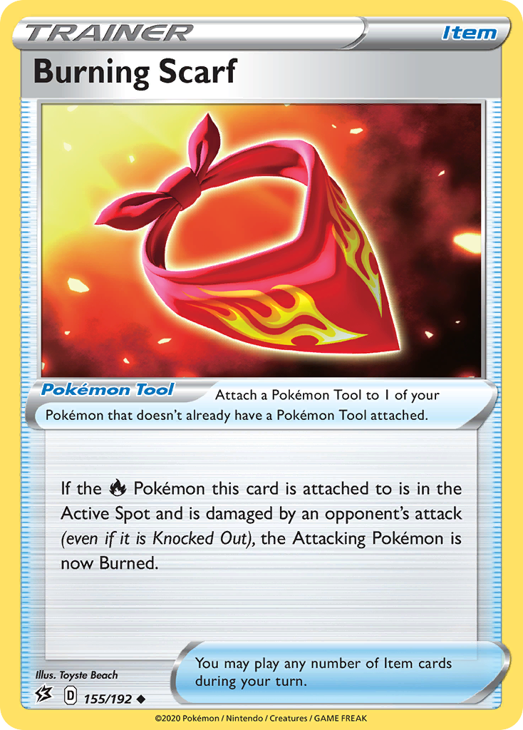 Burning Scarf (155/192) [Sword & Shield: Rebel Clash] | Good Games Adelaide SA