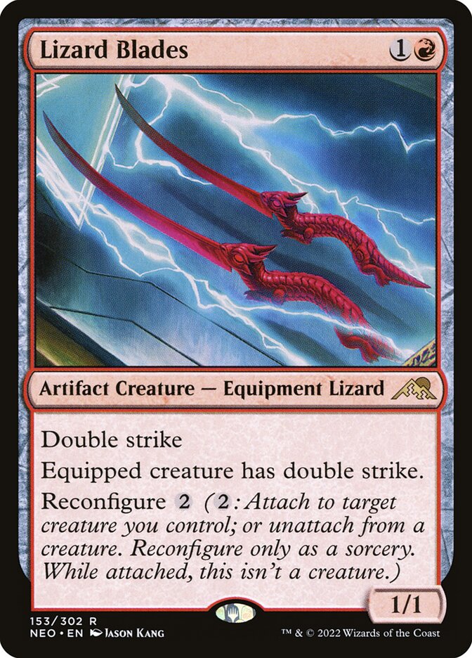 Lizard Blades 153 (Kamigawa: Neon Dynasty)  - Foil | Good Games Adelaide SA