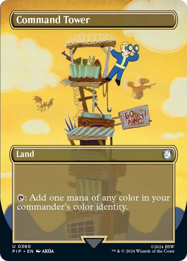 Command Tower Borderless 360 (Universes Beyond: Fallout)  - Borderless Foil | Good Games Adelaide SA