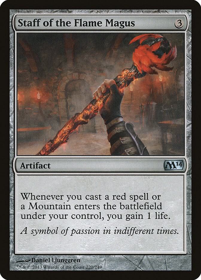 Staff of the Flame Magus 220 (Magic 2014 (M14))  - Foil | Good Games Adelaide SA