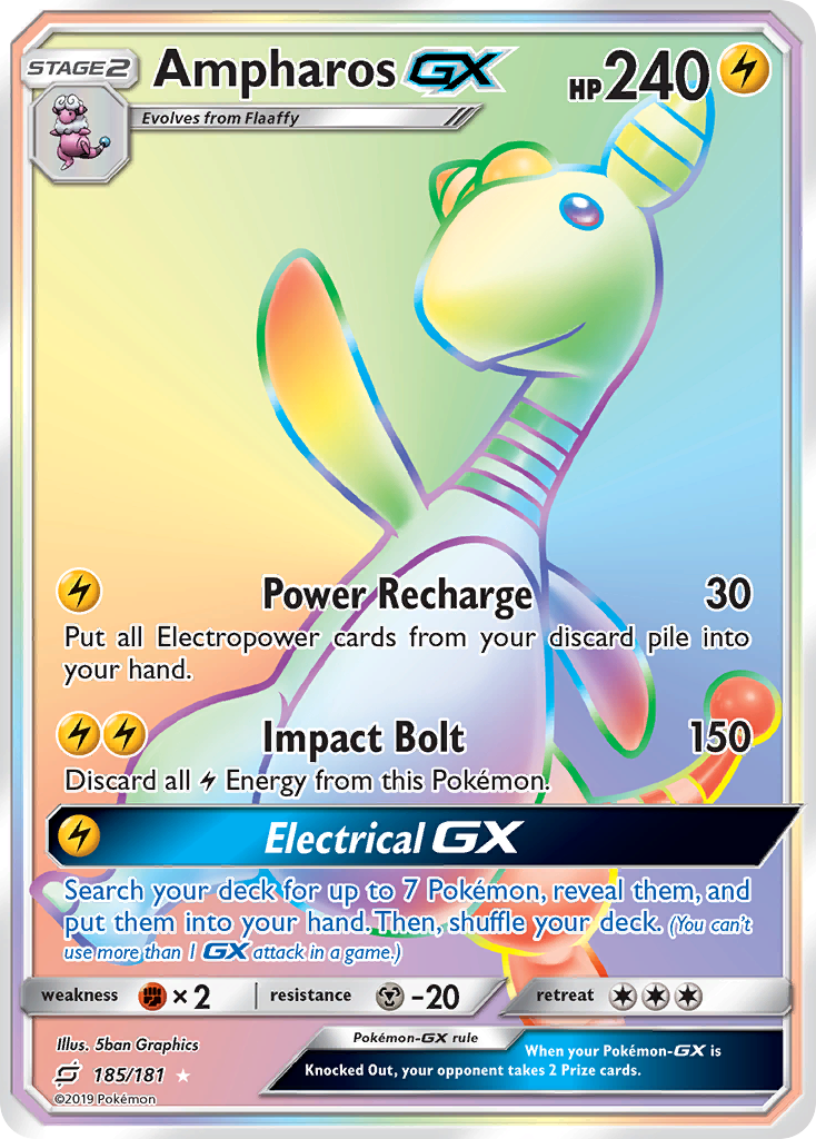 Ampharos GX (185/181) [Sun & Moon: Team Up] | Good Games Adelaide SA