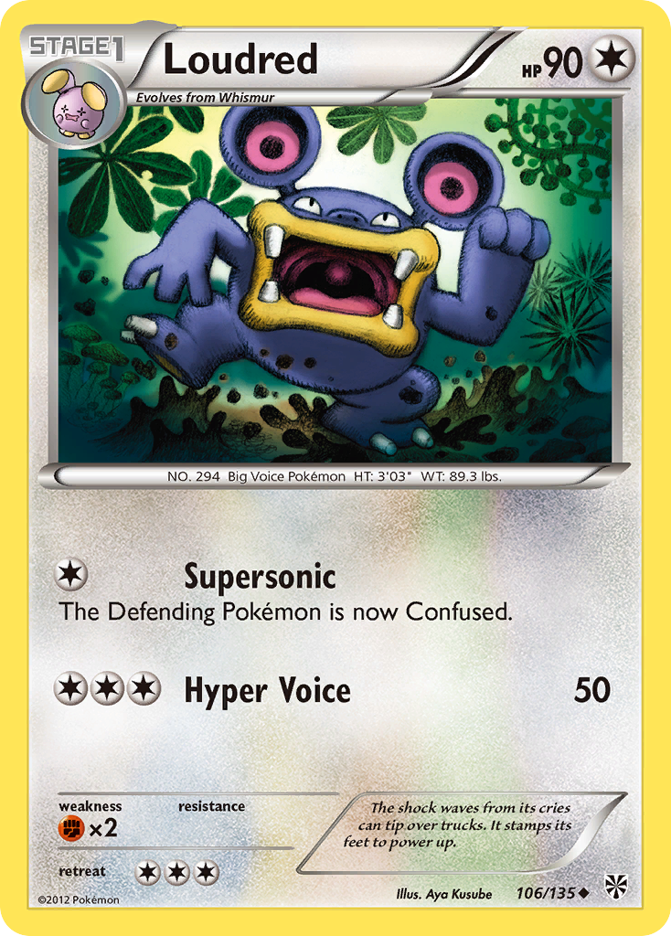 Loudred (106/135) [Black & White: Plasma Storm] | Good Games Adelaide SA