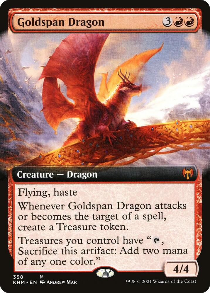 Goldspan Dragon 358 (Kaldheim)  - Extended Art | Good Games Adelaide SA