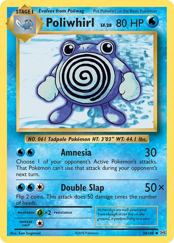 Poliwhirl 24/108 (XY - Evolutions)  | Good Games Adelaide SA