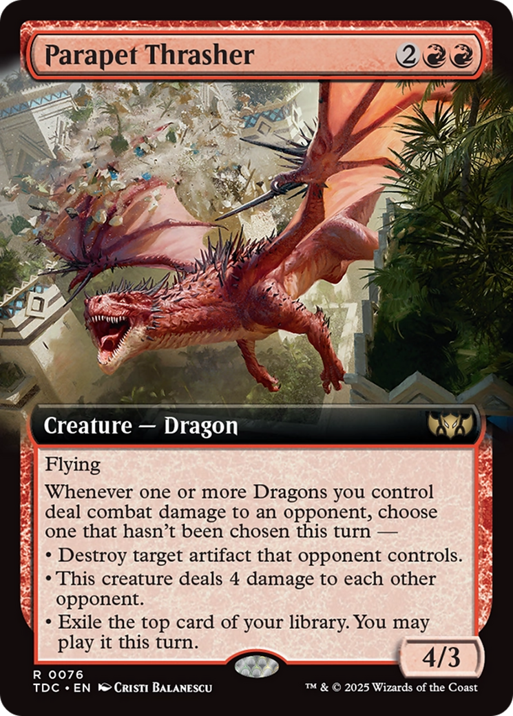 Parapet Thrasher (Extended Art) [Tarkir: Dragonstorm Commander] | Good Games Adelaide SA