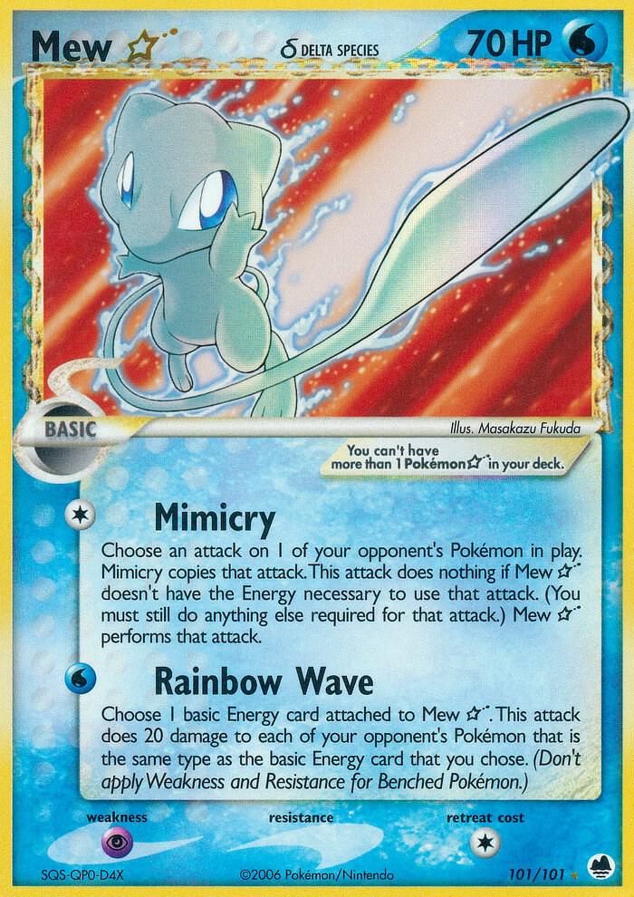 Mew Star Delta Species 101/101 (Dragon Frontiers)  - Holofoil | Good Games Adelaide SA