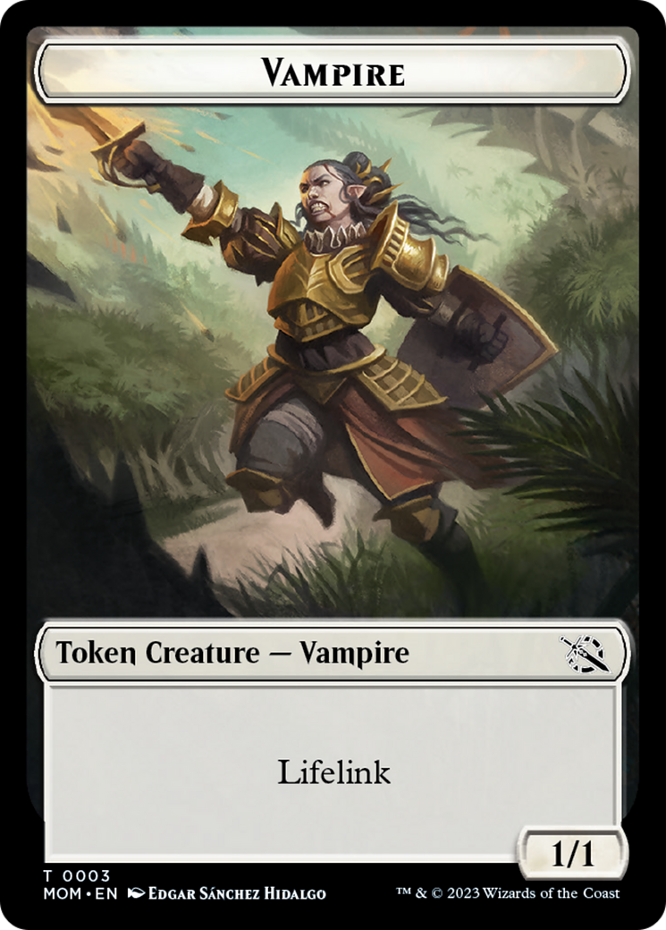 Warrior // Vampire Double-Sided Token [March of the Machine Tokens] | Good Games Adelaide SA