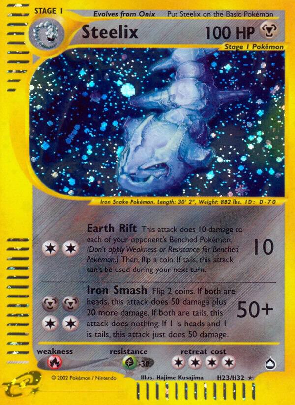 Steelix H23 H23/H32 (Aquapolis)  - Holofoil | Good Games Adelaide SA