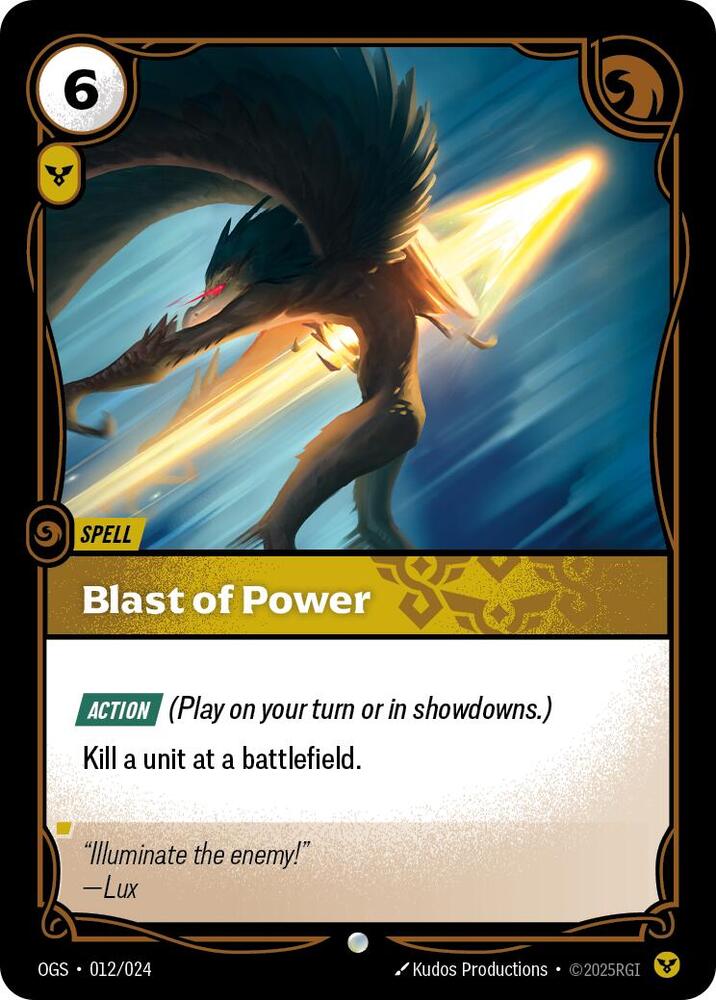 Blast of Power 012/024 (Origins: Proving Grounds)  | Good Games Adelaide SA
