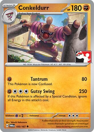 Conkeldurr Series 7 105/167 (Prize Pack Series Cards)  - Holofoil | Good Games Adelaide SA