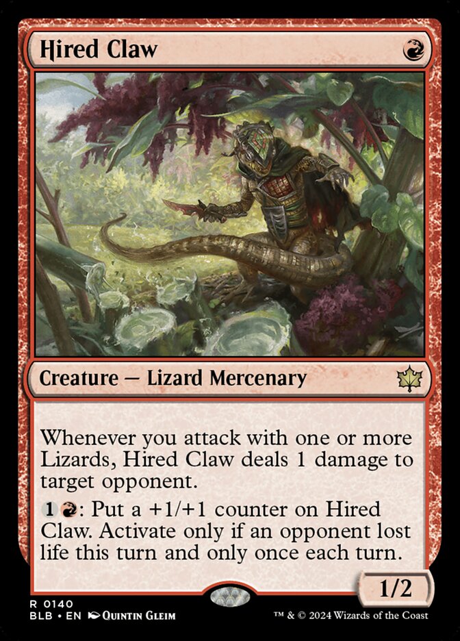 Hired Claw 140 (Bloomburrow)  - Foil | Good Games Adelaide SA