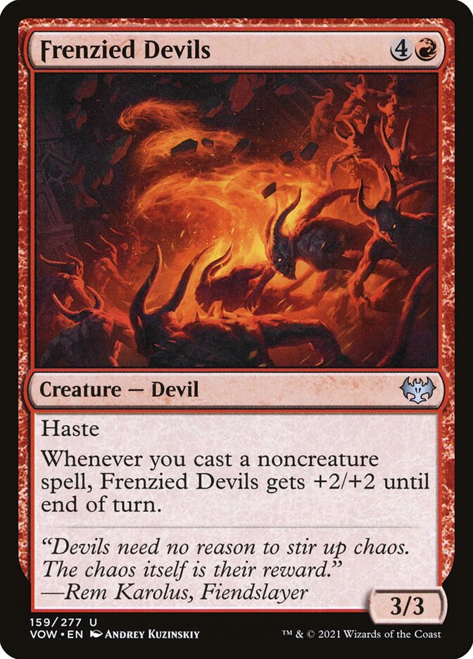 Frenzied Devils 159 (Innistrad: Crimson Vow)  - Foil | Good Games Adelaide SA