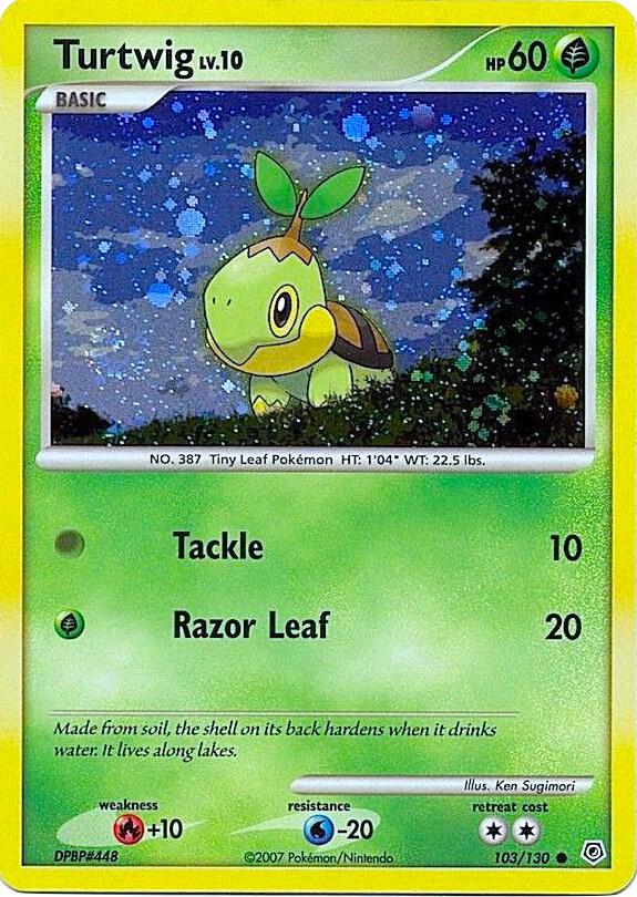 Turtwig 103 130 Cosmos Holofoil 103/130 (League & Championship Cards)  - Holofoil | Good Games Adelaide SA