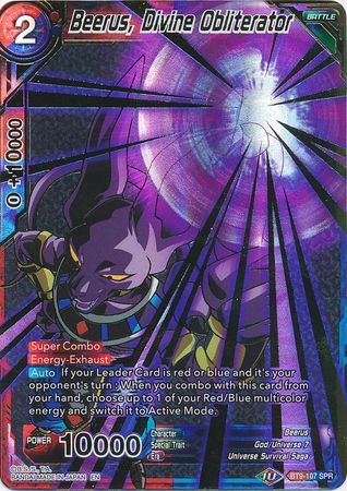Beerus, Divine Obliterator (SPR) [BT9-107] | Good Games Adelaide SA