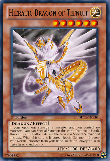 Hieratic Dragon of Tefnuit [SDBE-EN010] Common | Good Games Adelaide SA