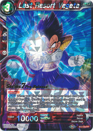 Last Resort Vegeta (Assault of the Saiyans) [BT7-010_PR] | Good Games Adelaide SA