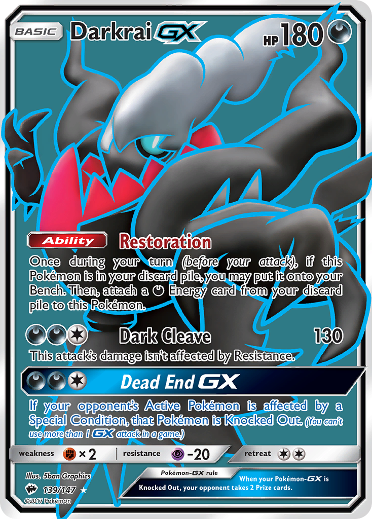 Darkrai GX (139/147) [Sun & Moon: Burning Shadows] | Good Games Adelaide SA