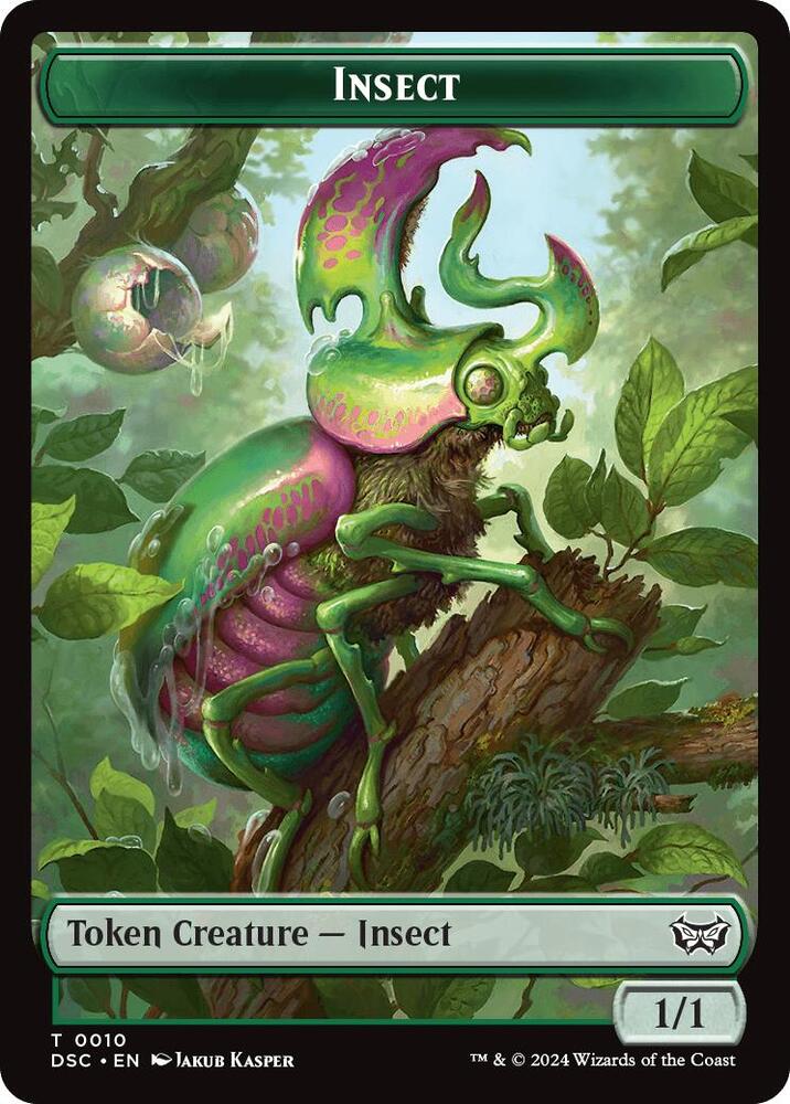 Insect 0010 Manifest Double Sided Token 10 // 18 (Commander: Duskmourn: House of Horror)  | Good Games Adelaide SA