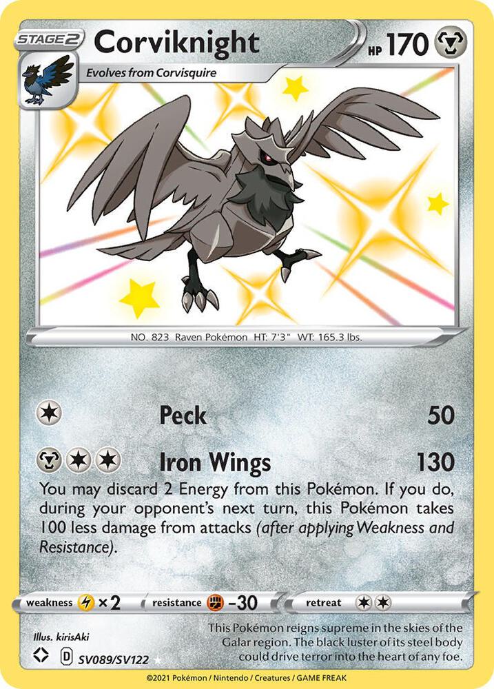 Corviknight SV089/SV122 (Shining Fates: Shiny Vault)  - Holofoil | Good Games Adelaide SA