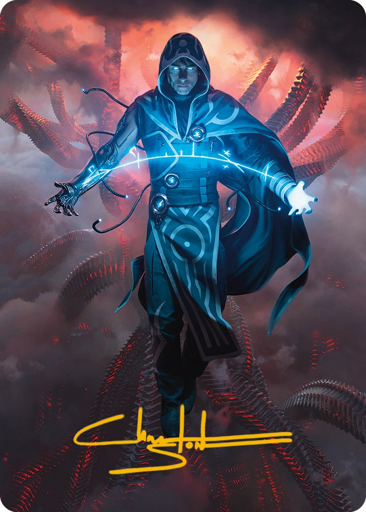 Jace, the Perfected Mind Art Card (Gold-Stamped Signature) [Phyrexia: All Will Be One Art Series] | Good Games Adelaide SA