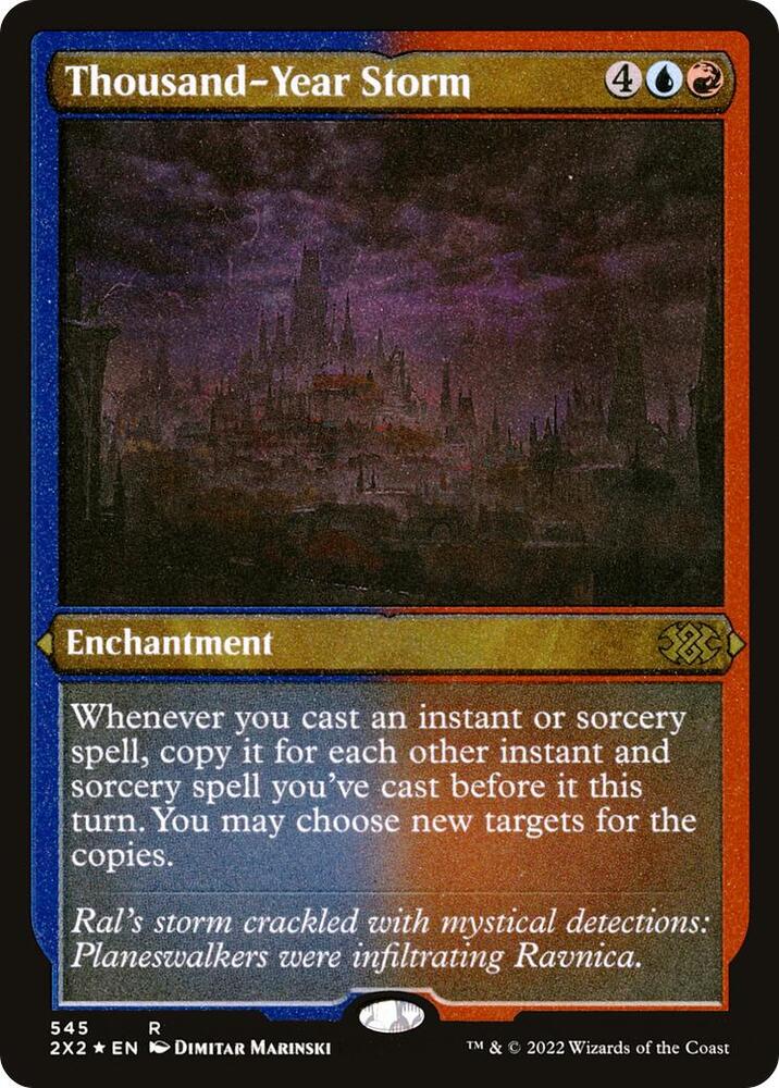 Thousand Year Storm Foil Etched 545 (Double Masters 2022)  - Foil | Good Games Adelaide SA