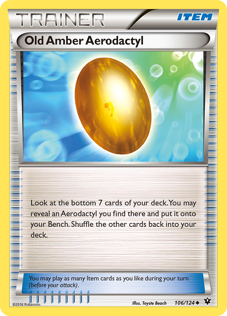Old Amber Aerodactyl (106/124) [XY: Fates Collide] | Good Games Adelaide SA