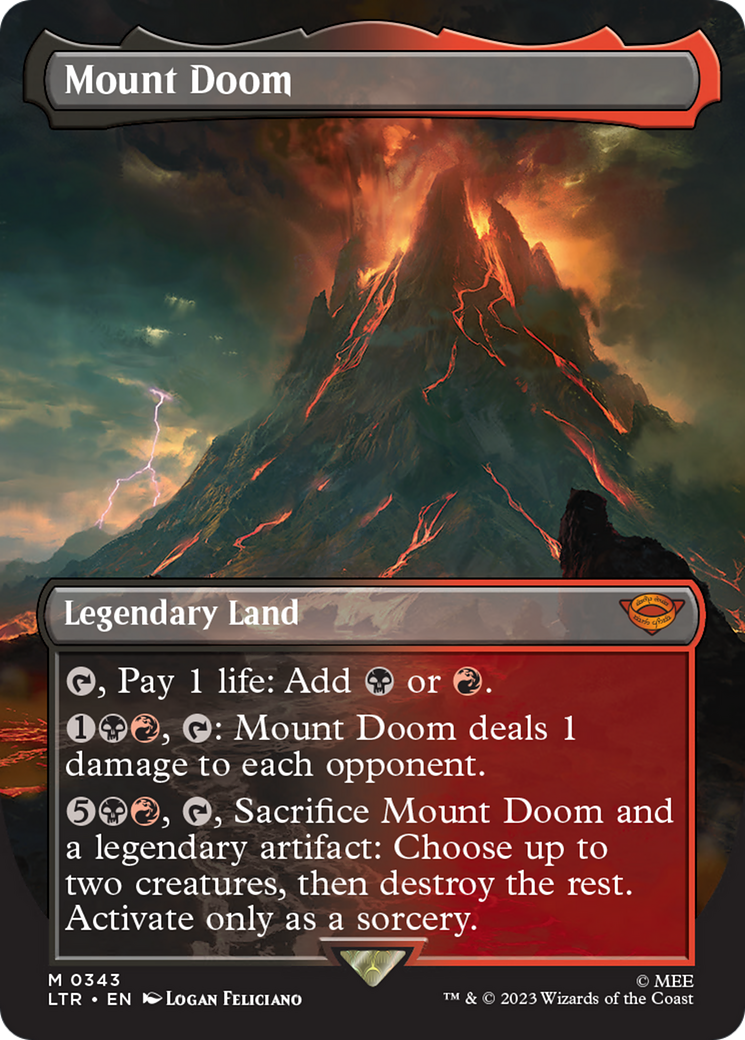 Mount Doom (Borderless Alternate Art) [The Lord of the Rings: Tales of Middle-Earth] | Good Games Adelaide SA