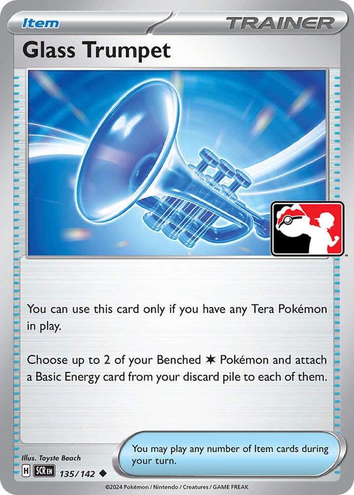 Glass Trumpet Series 6/7 135/142 (Prize Pack Series Cards)  - Holofoil | Good Games Adelaide SA