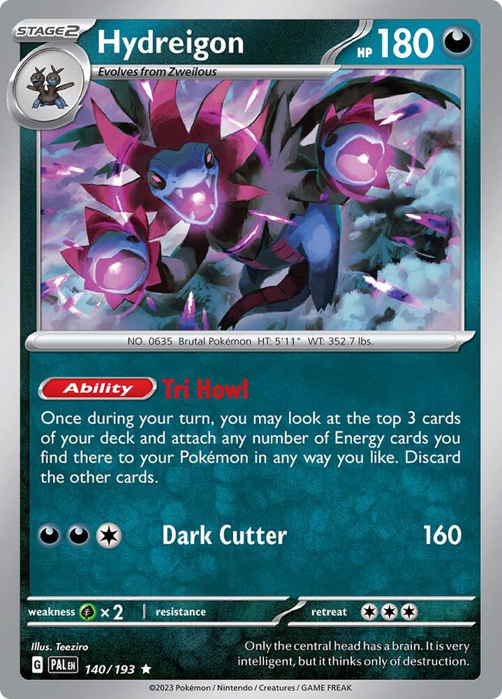 Hydreigon 140/193 (SV02: Paldea Evolved)  - Holofoil | Good Games Adelaide SA