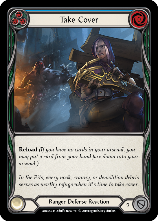 Take Cover (Blue) [ARC050-R] 1st Edition Normal | Good Games Adelaide SA