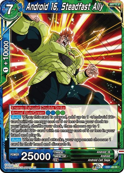 Android 16, Steadfast Ally (EB1-63) [Battle Evolution Booster] | Good Games Adelaide SA