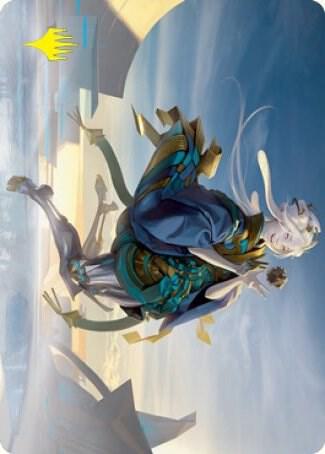 Moonfolk Puzzlemaker Art Card Gold Stamped Signature 6 (Art Series: Kamigawa: Neon Dynasty)  | Good Games Adelaide SA