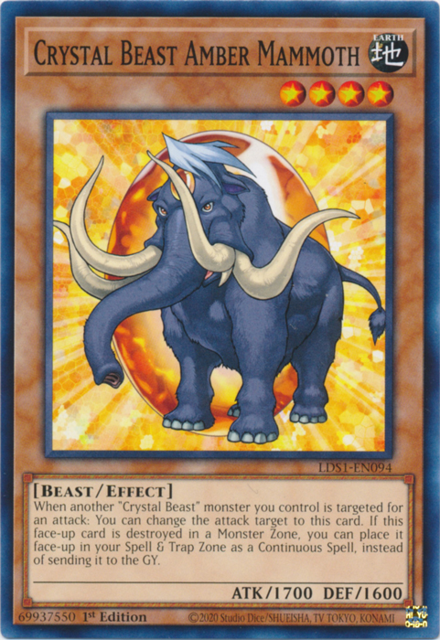 Crystal Beast Amber Mammoth [LDS1-EN094] Common | Good Games Adelaide SA