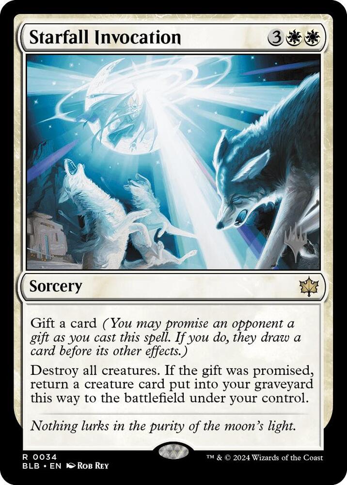 Starfall Invocation 34 (Promo Pack: Bloomburrow)  - Foil | Good Games Adelaide SA
