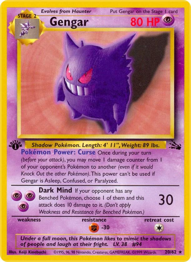 Gengar 20/62 (Fossil)  - 1st Edition | Good Games Adelaide SA