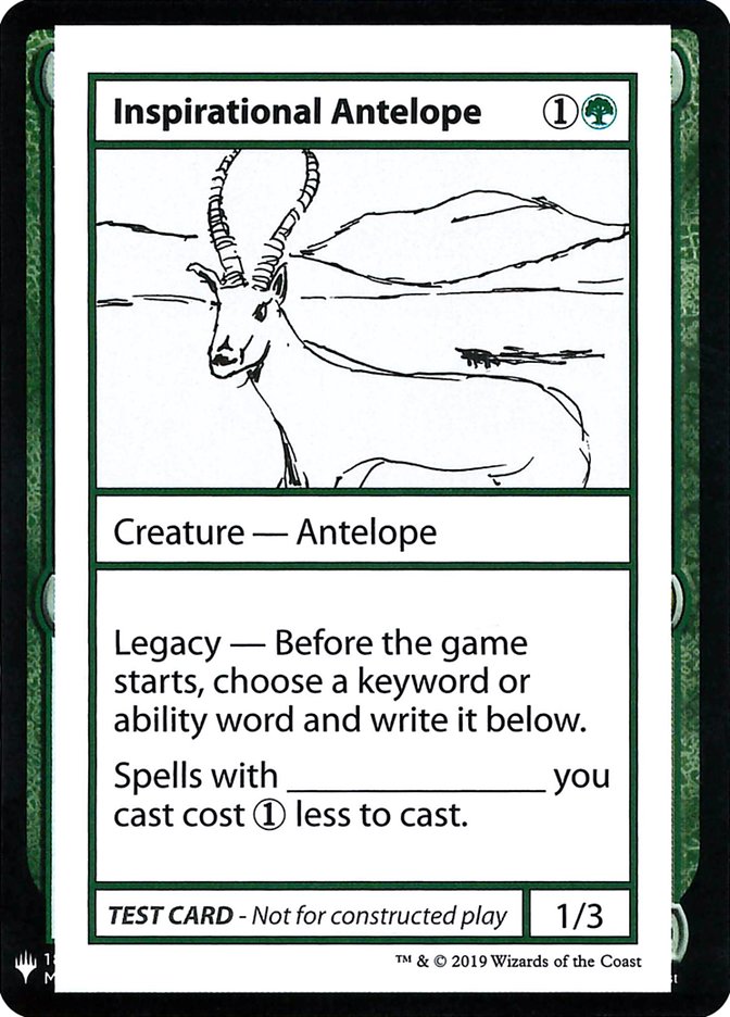 Inspirational Antelope [Mystery Booster Playtest Cards] | Good Games Adelaide SA