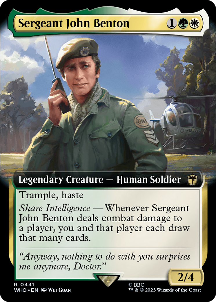Sergeant John Benton (Extended Art) [Doctor Who] | Good Games Adelaide SA